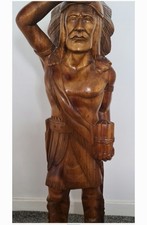 cigar Tobacco shop sign North American Indian Antique Shop carving