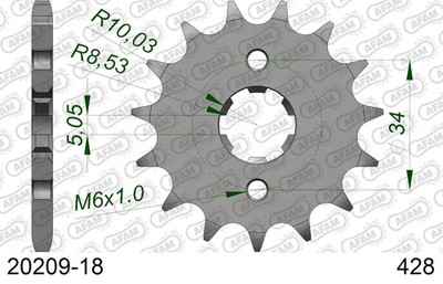 Ritzel Antriebsritzel 18-Zähne 428-Teilung für Honda XR 125 L Bj. 2003-2008