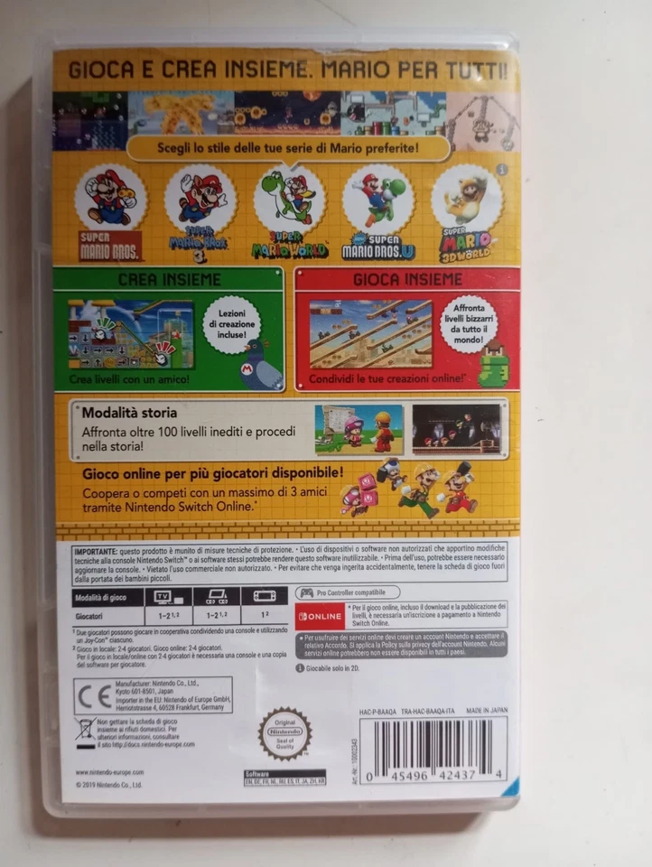Super Mario Maker 2 Nintendo Switch Testato Funzionante Ottime Condizioni PAL, foto 2 di 3