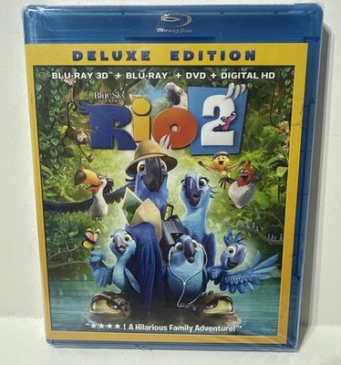 Rio 2 [Blu-ray] Deluxe Edition 2014 DVD Factory Sealed Rated G 3 Discs