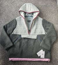 BNWT Authentic UGG Iggy Sherpa Logo Pull Over Fleece Hoodie Jacket Size L