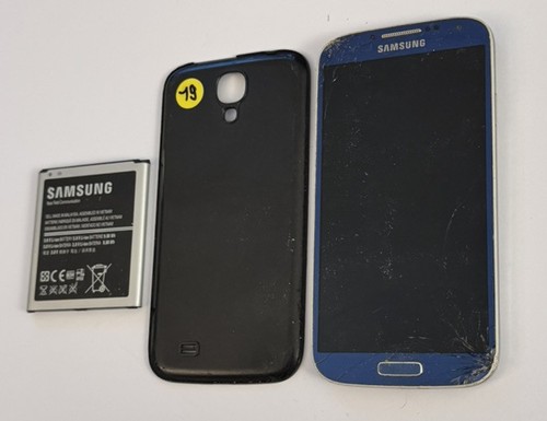 Samsung Galaxy S4 GT I9505 Teilespender Platine Board Ok Display Defekt Blau