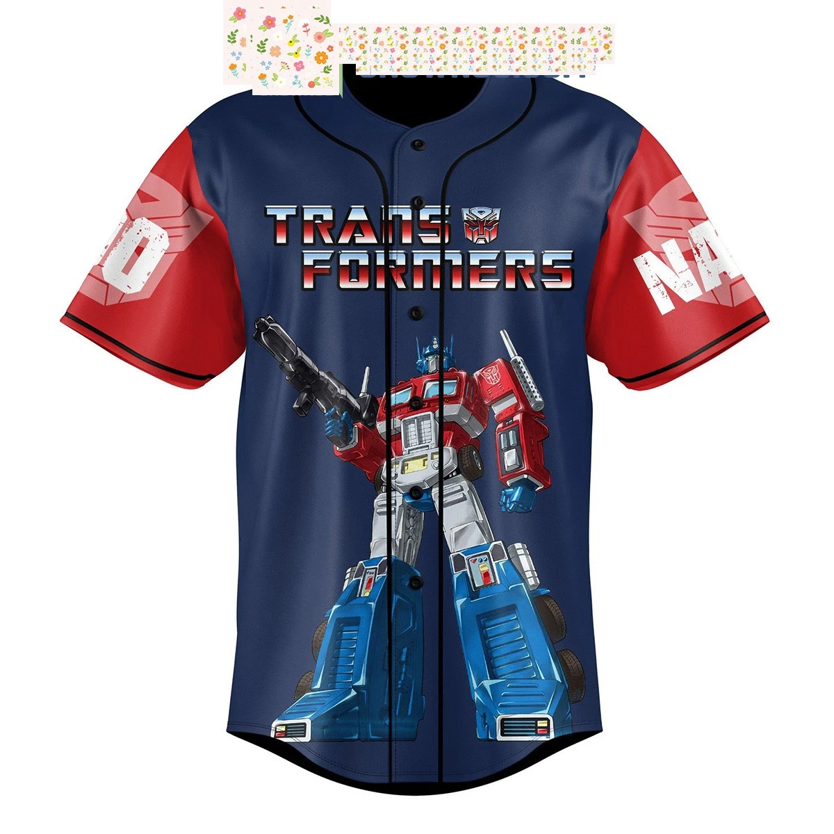 Transformers Personalized Baseball Jersey
