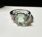 Womens Ring Sterling  Silver .925 Beautiful Spinel Aqua Marked Size 7 3/4 (80 — photo 2
