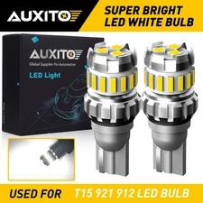 AUXITO 2400LM Backup Reverse Light 921 912 T15 LED Bulb 6000K for Chevy 1/2set