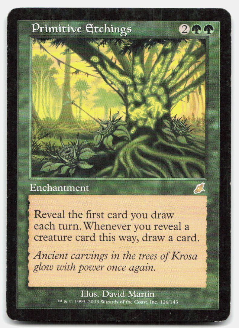 Primitive Etchings 126 Rare Scourge Magic: The Gathering Lightly Played