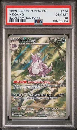 Nidoking 174/165 PSA 10 Scarlet & Violet 151 English Pokemon Slab