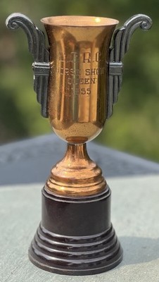 Vtg Dodge CopperLoving Cup Horse Show Queen Trophy - 1955 Champaign County, Ill.