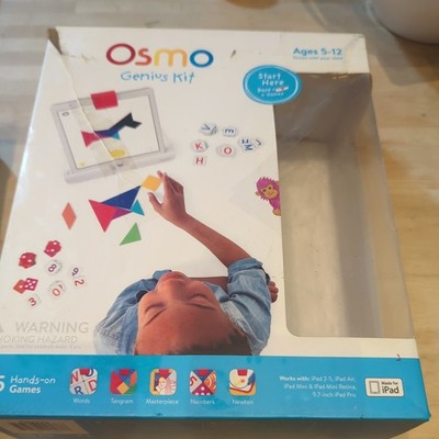 OSMO Genius Kit mit Basis 5 Spiel Apps Teile für iPad Tangram Wörter Newton