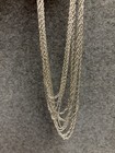 Vintage Trifari Necklace Set Chain Tassel Silver Tone Signed With Earrings — photo 5