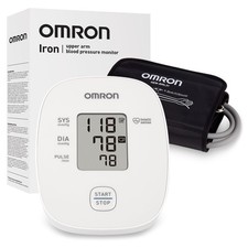 OMRON Iron Blood Pressure Monitor & Upper Arm 1 Reading, White