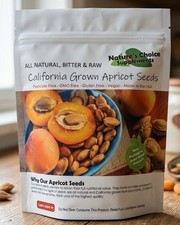 Bitter Apricot Kernels, 1 Pound, Natural B17 Source California Grown