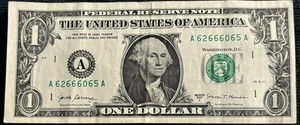 2017 A Boston $1 Bill Altering 6’s Devil 666s