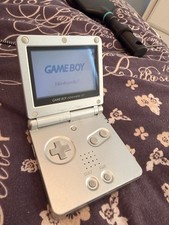 Nintendo Game Boy Advance SP AGS-001 Silver Handheld Console with Game Charger