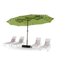 15ft Patio Umbrella with Base Included Double Sided Outdoor Umbrella for Lime