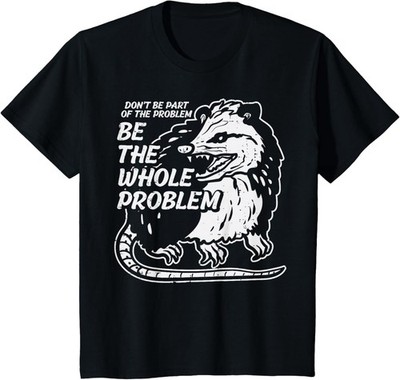 Opossum Dont Be Part of Problem Funny Possum Youth T-Shirt Gift All Size