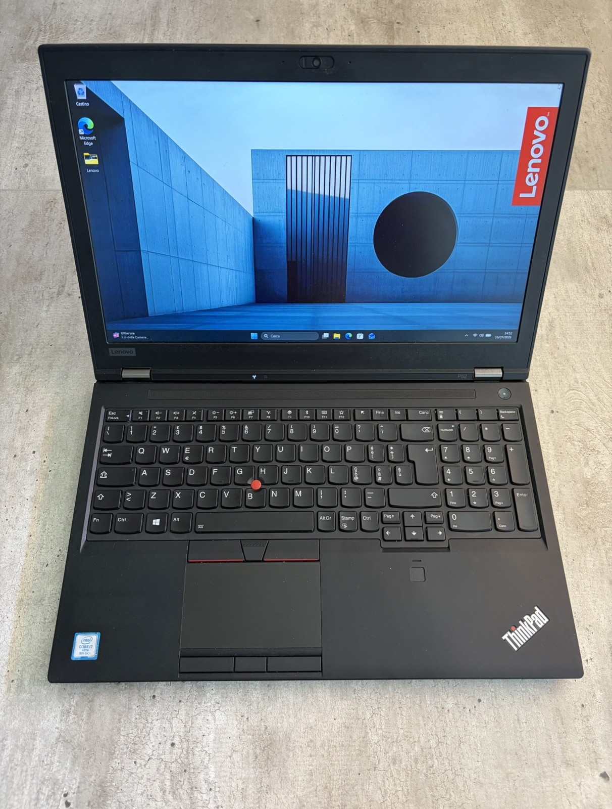 Notebook Pc Workstation Lenovo P52 i7 32gb 512 SSD