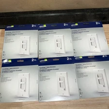12 PACK Leviton SureSlide Slide Dimmers with Preset Switch, White, 6674-2PK