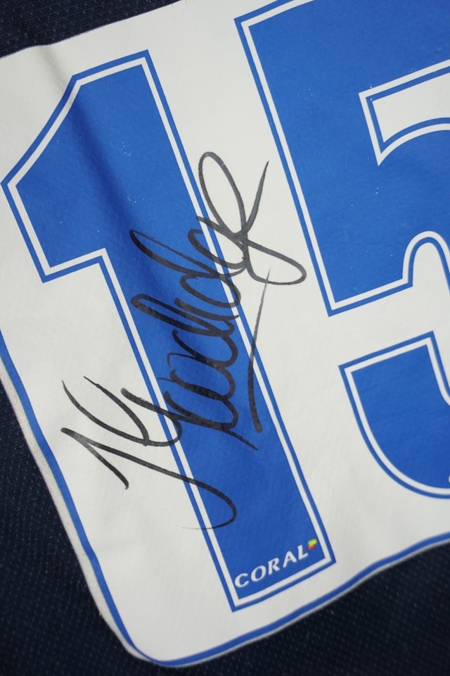 SIGNED Jon Goodridge #15 Leeds Carnegie 2008 ISC O2 Rugby Jersey Size S ...