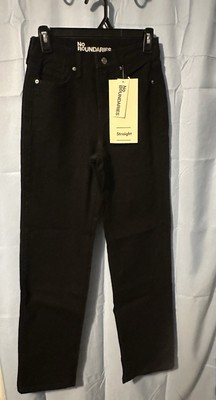 NWT No Boundaries Black Straight Leg High Rise Jeans, Women's Size 10