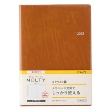 NOLTY Planner 2025 April Start A5 Weekly Left Ecrit 1 Camel 9672
