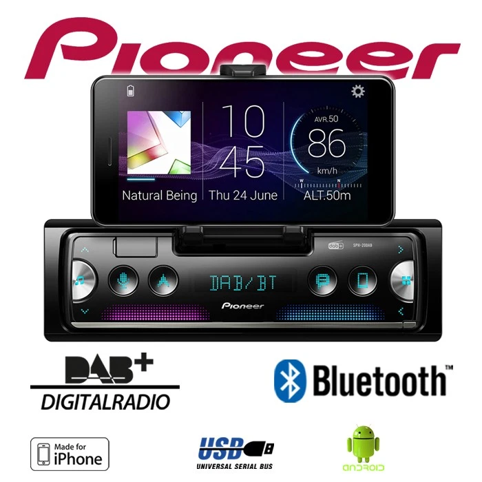 B-Ware Pioneer SPH-20DAB | Smartphone APP Radio mit DAB+ | Bluetooth | Spotify | - Bild 2 von 4