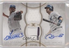 2018 Definitive Collection Dual Relic 33/35 Gary Sanchez Luis Severino Auto 6fs