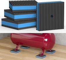 Anti Vibration Pads 3 x 3 x 7/8 inches Heavy Duty Rubber Anti-Vibration