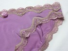 Purple Satin Panties with Beige Lace by Hertex - Size Large — photo 3