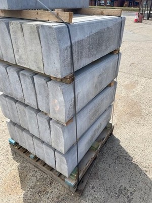 HALF BATTERED TO BULLNOSED LEFT HAND DROP KERB - 125x255MM TO 125x150MM ...