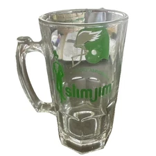 Vintage Philadelphia Eagles/slim Jim Brand Glass Beer Mug