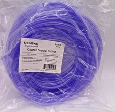ResOne 50Ft Purple Oxygen Supply Tubing, Crush Resistant, Standard Connectors