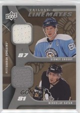 2009-10 Upper Deck Trilogy Line Mates Miroslav Satan Sidney Crosby #LM-SM 19bx