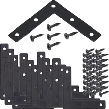 20 Pack 80x80mm L Flat Bracket Corner Support Brace Right Angle Repair Plates