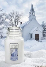Yankee Candle WHITE CHRISTMAS Large Jar 22 Oz White Housewarmer Brand New