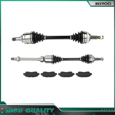 For Toyota Camry 2.2L CE DX 1992-2001 Pair CV Axle & 4 Brake Ceramic Pads Front