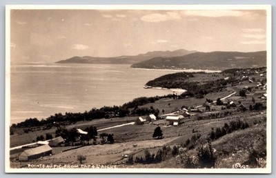 Pointe au Pic from Cap à l'Aigle Quebec RPPC Canada Steamship Lines AA256