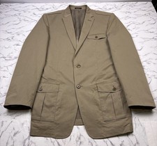 John Varvatos Blazer Jacket Mens Sz 42 Khaki 2 Button Sports Coat SOHO Fit