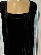 punk rave Brand Patterned Velvet, Square Neck, Stretch Velvet Dress. Large