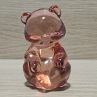Vintage Fenton Art Glass Pink Opalescent Bear Paperweight/ Figurine