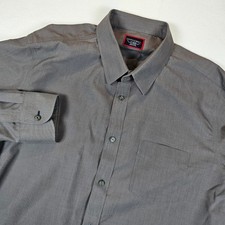 UNTUCKit Mens XL Slim Fit Wrinkle Free Gray Cotton Button Down Shirt Long Sleeve