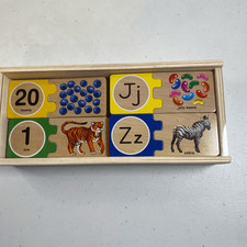 EUC Melissa  Doug Self Correcting Educational Wooden Animal and Number Puzzle