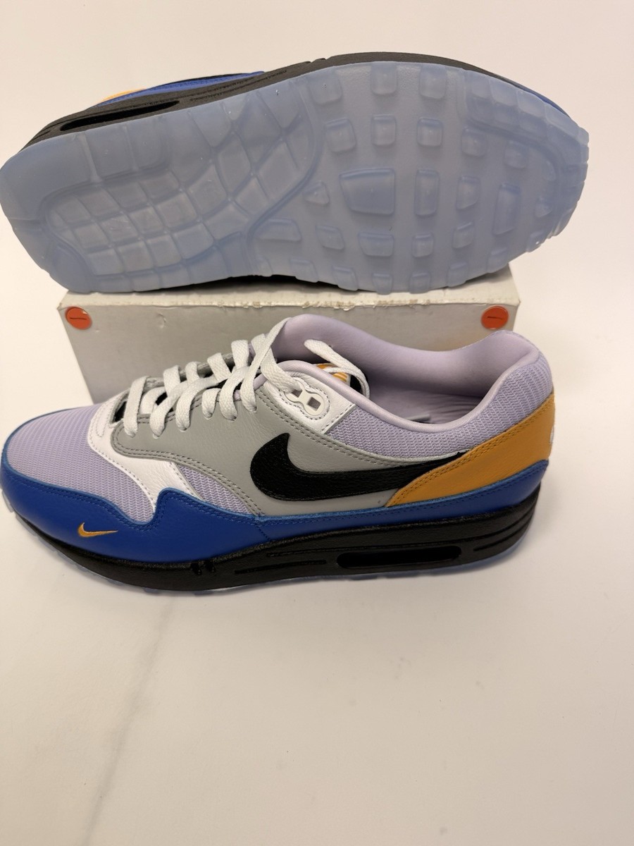 Nike Air Max 1 ID By You Black Blue Yellow HQ3714-900 Men display picture 3