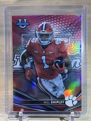 2022 Bowman s Best University Will Shipley Red Refractor SP #/10 Clemson Eagles