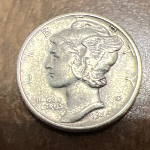 1944-D Unc MERCURY SILVER Dime Silver @ $103.91 Oz Invest-Fill Collection Today