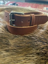 Casual handcrafted men s belt 38 buckle to center hole, solid real leather B9