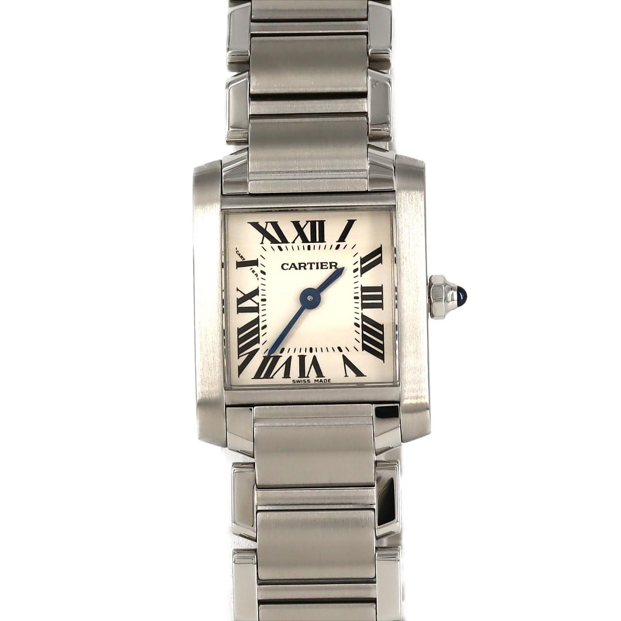Cartier Tank Francaise SM W51008Q3 Stainless Steel Quartz Watch 270-004-029-9393