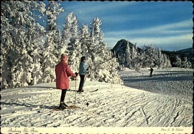 Anthony Ski Area snow Boise Idaho ~ postcard sku287