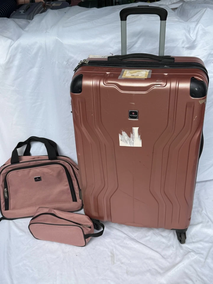 TAG Legacy 26" Luggage Hard-Case Suitcase Spinner Lightweight Pink 3 PC Set - Image 4 of 4