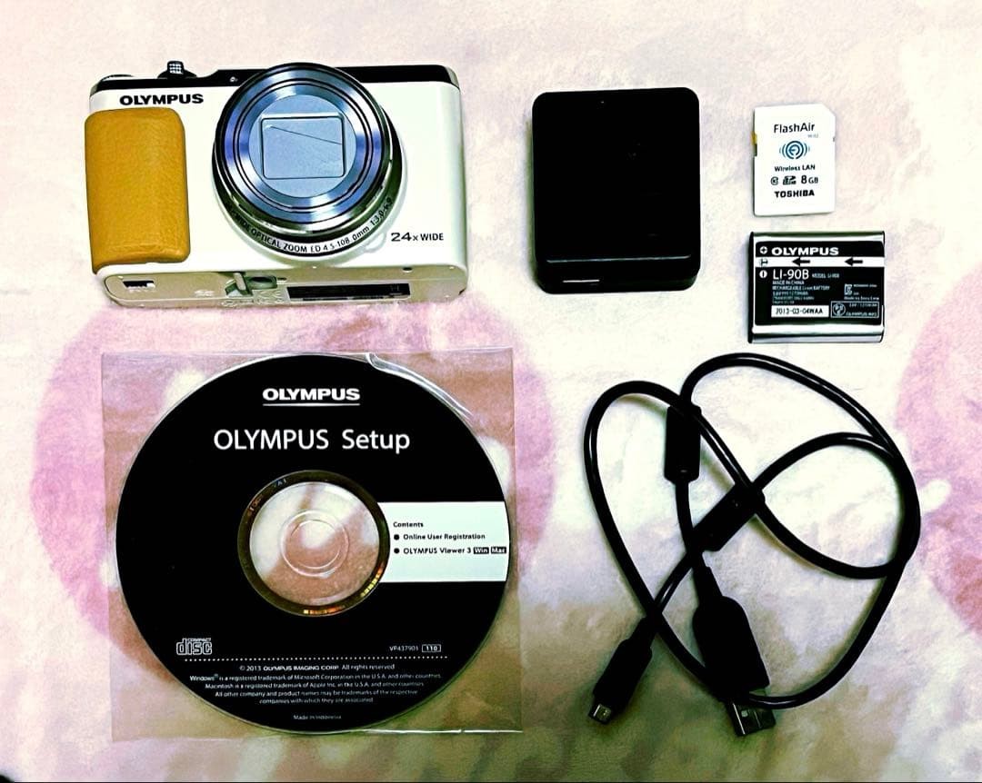OLYMPUS STYLUS SH-60 Compact Digital Camera White 24x Zoom with